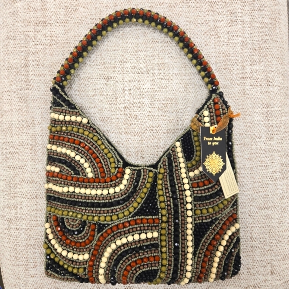 VIRAL Beaded Shoulder Handbag
